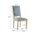 thumbnail image 3 of Christopher Knight Home Vintage Upholstered Dining Chairs, Solid Wood Frame, Denim Blue, Set of 6, 3 of 9