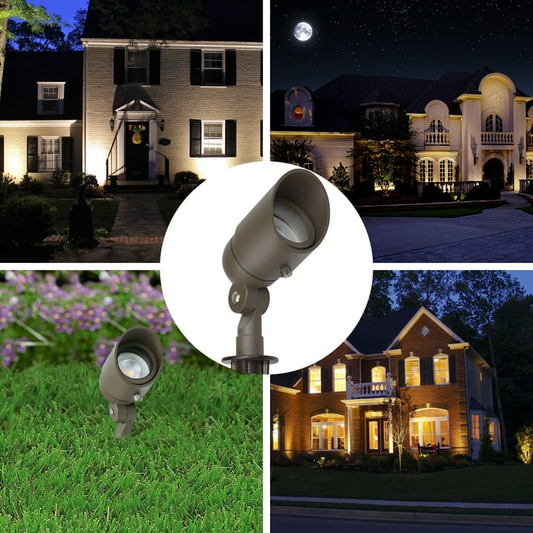 4W Landscape Spotlights (2-Pack) | Low Voltage Outdoor Spot Lights - 12V  3000K Outdoor LED Spotlight | Landscape Spotlight for House Lighting Tree