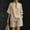Beige plus size two piece set a1, variant on Women Plus Size 2 Piece Set V Neck 3/4 Sleeve Shirt Shorts Casual Solid Loose Travel Outfits Lounge Tracksuits Summer Cruise Clothes Matching Lounge Sets, Red 3XL