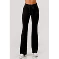thumbnail image 5 of Buttery Soft Drawstring Waist Flare Pants - Black, 5 of 11