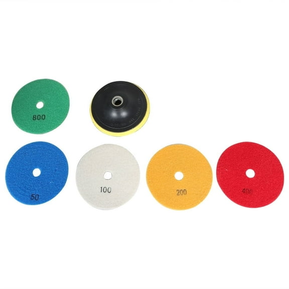 labwork 5 Inch Diamond Concrete Polishing Pads Wet Dry Set for Quartz Marble Stone New
