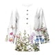 thumbnail image 5 of Fiudx Camisas de Mujer Blusa Holgada con Estampado de Pascua y Cuello Redondo Retro de Manga Tres Cuartos a La Moda para Mujer, 5 of 5