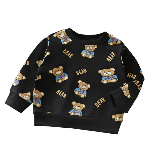 Pisexur Vêtements Unisexes pour Bébé Fille, Chandails en Molleton pour Garçons, Chandails en Molleton pour Tout-Petits, Mode Décontractée à Manches Longues, Col Rond, Imprimé Mignon, Pull-Over, Vêtements d'Automne en Coton pour Enfants 2-13 Ans