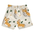 thumbnail image 2 of Cartoon Dogs Daisies Leaves Swim Trunks Board Shorts Beach Pants Bathing Bottoms XS, 2 of 8