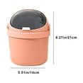 thumbnail image 3 of Naittoop Desktop Trash Can Cute Clutter Bins Student Dormitory Household Trash Can With Lid Living Room Waste Kitchen Bathroom, 3 of 7