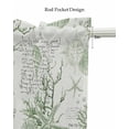 thumbnail image 5 of Sage Green Starfish Kitchen Valances for Windows Farmhouse Linen Window Valance Curtain for Living Room Window Treatment Coastal Nautical Coral Rudder Shell Valance Rod Pocket Topper, 42 x 18 Inch, 5 of 6