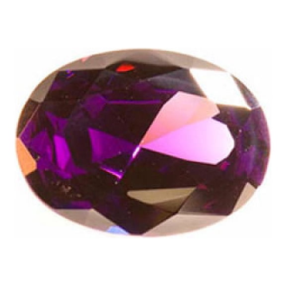 8x6mm Oval Amethyst CZ - Pack of 1
