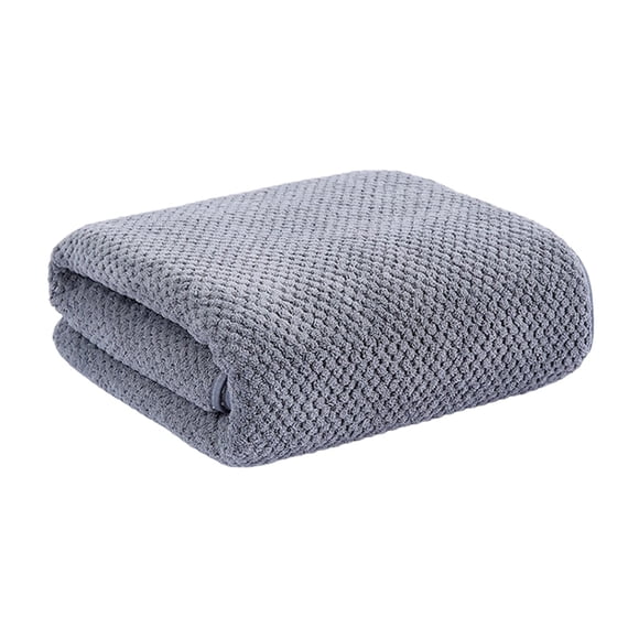 Meitianfacai Pineapple Velvet Bath Towel Thick Large Bath Towel Household Bath Towel Bath Quick Drying Bath Towel Solid Cotton(Gray)