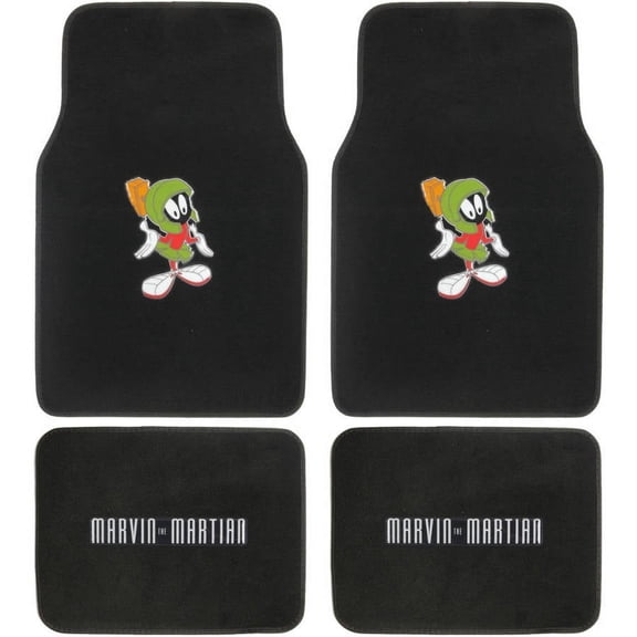 Warner Brothers Marvin The Martian Licensed Auto Carpet Floor Mats, Universal Fit 4PC Set