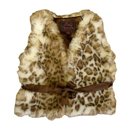 Little Girls Snow Leopard Faux Fur Vest 5-6 (Best Ridge Vent For Snow)