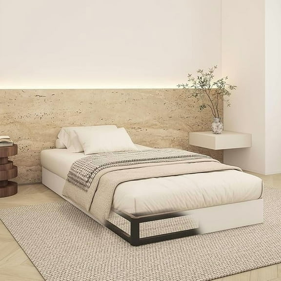 Box Spring Queen Size Bed Base 7 Inch High, 3000 LBS Heavy Duty Metal Mattress Foundation with Fabric Cover, Easy Assembly, Quiet Noise Free, Non Slip