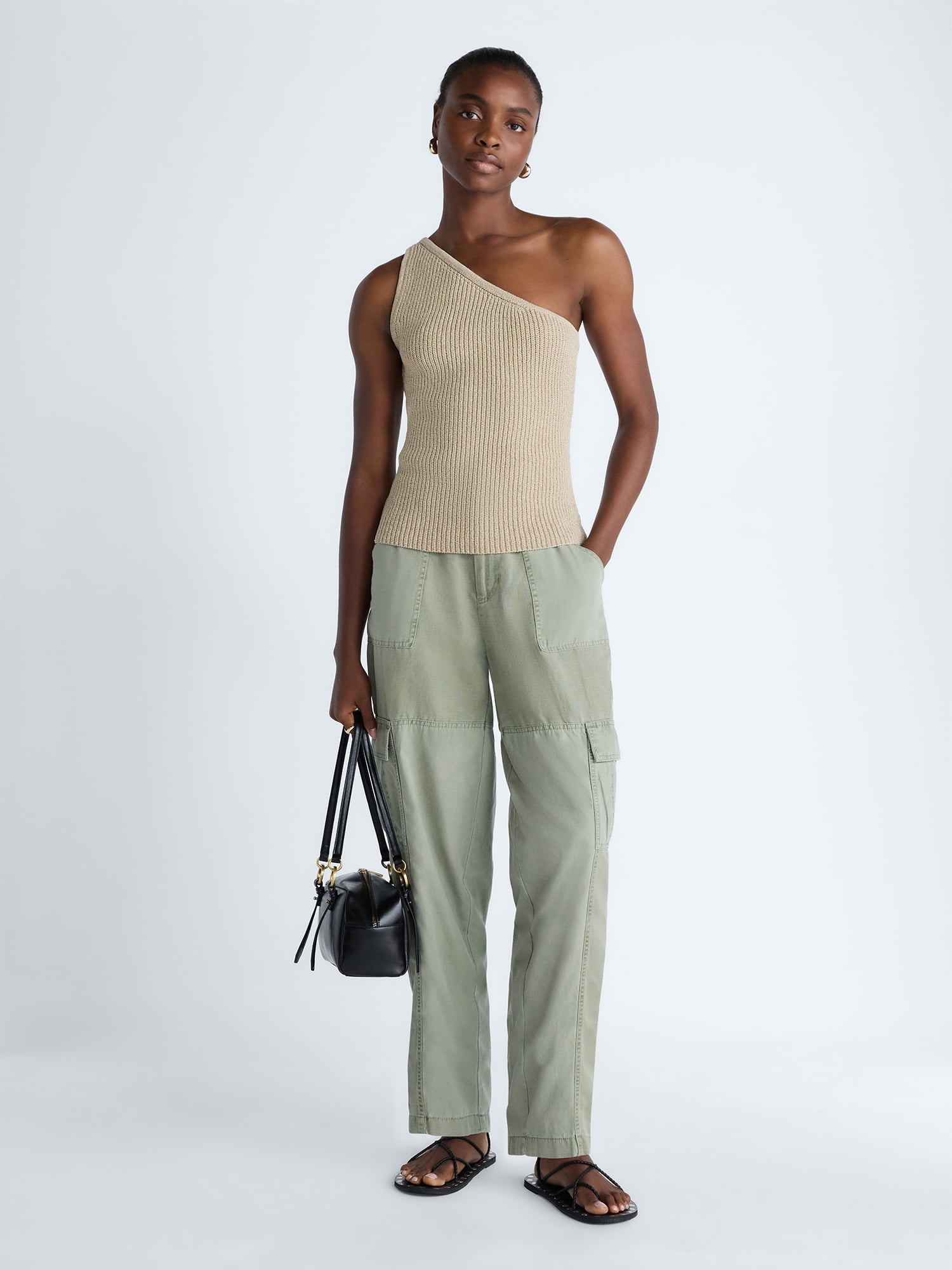 Scoop Women's and Women's Plus One Shoulder Knit Top, Sizes XS-4X