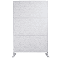thumbnail image 4 of Tcbosik Metal Privacy Screen, Indoor &Outdoor Freestanding Divider with Stand, 76"H x 48"W Privacy Screens & Panel for Patio, Balcony, Backyard, White, 4 of 8