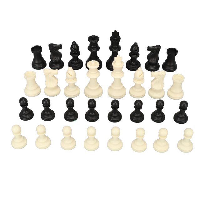 Piezas de ajedrez de plástico, 32 piezas de ajedrez de plástico, piezas de ajedrez, peones de juego de ajedrez, logra más