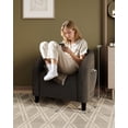 thumbnail image 4 of Accent Chair Barrel Boucle Chair Sherpa Armchair Club Chair Suitable for Living Room Bedroom Reception Room Office(Dark Gray), 4 of 7