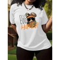 thumbnail image 1 of Easter Glasses Bunny Egg Print Casual Stylish Top for Black Women, Round Neck Short Sleeve T-Shirt, 1 of 7
