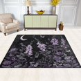 thumbnail image 2 of Yayeee Area Rugs for Living Room 5.2'x4' Non Slip Washable Bedroom Floor Carpet, Light Purple Flowers, 2 of 5