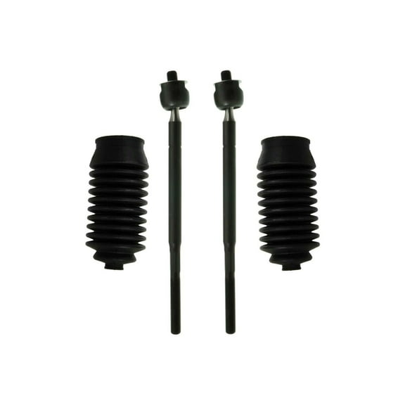 4 Pc Front Inner Tie Rod Ends   Steering Gear Bellow Boots Passenger & Driver Side Fits select: 1993-2002 TOYOTA COROLLA, 1996-2003 TOYOTA RAV4