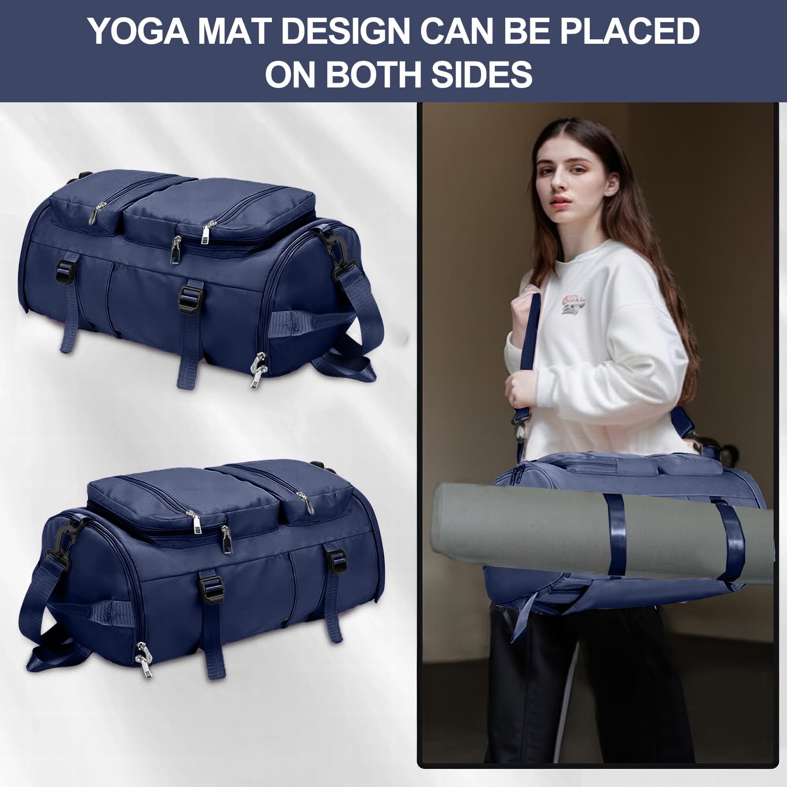 Gynky Duffle Bag Gym Bags Waterproof Sports Duffel Bags Travel Weekender Bag for Men Women Overnight Bag with Shoes Compartment