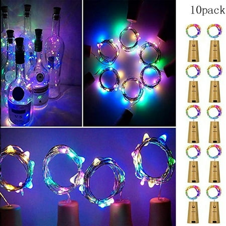 

10Pcs Cork Shaped LED Night Light Light Bottle Lamp For Party Decor