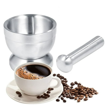 

Gupbes Garlic Grinding Bowl Mixing Grinding Bowl Stainless Steel Mortar and Pestle Mixing Grinding Bowl Set Kitchen Garlic Grinder Tool