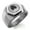 Silver, variant on Stainless Steel Ando Samurai Crest Engraved Hexagon Crest Flat Top Biker Style Polished Ring