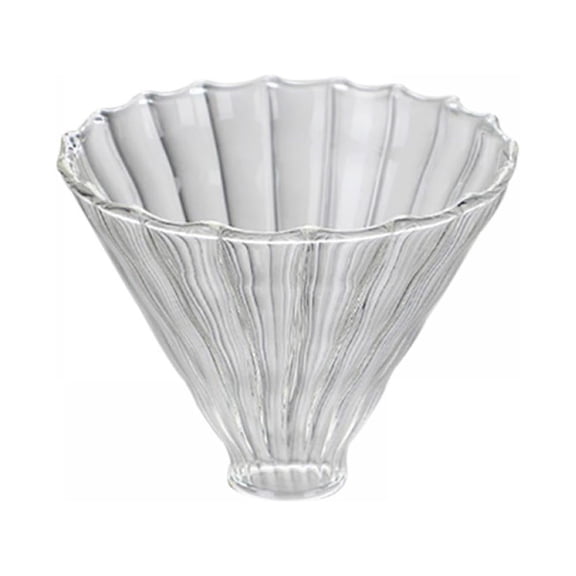 Clever Glass Flowers Elegant Striped Coffee Dripper Filters for Kitchen Filling Bottles Liquid, Water Transfer