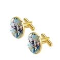 thumbnail image 2 of Koala Elegant Men's Stainless Steel Cufflinks Set for Formal Attire - Ideal for Weddings and Business Meetings, 2 of 6