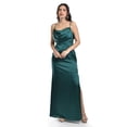 thumbnail image 4 of Vestido de escote drapeado Roman Fashion /Juvenil, 2005 (Verde botella) multicolor G, 4 of 5