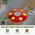 thumbnail image 3 of Kingsyard Hummingbird Feeder for Outdoors Hanging, Built-in Ant Moat, 6 Feeding Ports, 12 oz, Red, 3 of 8