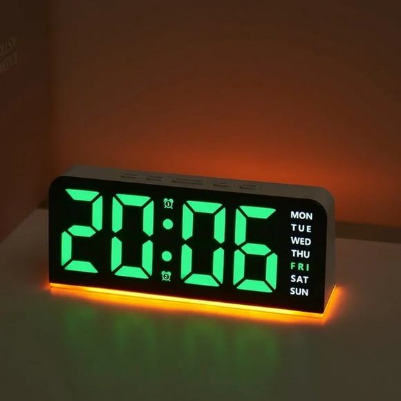Escritorio Decoraciones Reloj de Mesa Dormitorio Decoración Led Digital Despertador Datos