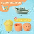 thumbnail image 4 of AMCHSURI Mold Free Bath Toys for Toddlers, 6PCS Multicolor Animal Rubber and 5 Boats Floating Toys, 4 of 7