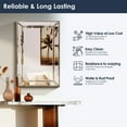 thumbnail image 4 of Head West Metro Beaded Champagne Silver Beveled Vintage Mirror for Wall Entryway Decor 20x32", 4 of 9