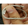 thumbnail image 5 of Beautiful Gift 4MM 12Ct Round Cut Diamond Lab Created Women's Tennis Bracelet 14K White Gold Plated 7", 5 of 5