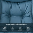 thumbnail image 5 of Topbuy Modern Polyester and Metal Accent Chair with Ottoman and Pillow, Blue, 5 of 9