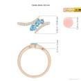thumbnail image 4 of ANGARA Natural Three Stone Multi-Shape Aquamarine Pisces Bypass Ring in 14K Rose Gold for Women (Size-5x3mm) | March Birthstone, Anniversary, Jewelry Gift for Women | Natural Aquamarine Ring, 4 of 9