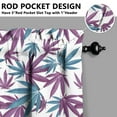 thumbnail image 5 of Kitchen Curtains 36 Inch Short - 3 Panel Set, Rod Pocket Window Curtain with Minimalist Marijuana Leaf Design, 100% Polyester for Farmhouse, Cafe, Kitchen, Bedroom, Easy Wash, 5 of 6