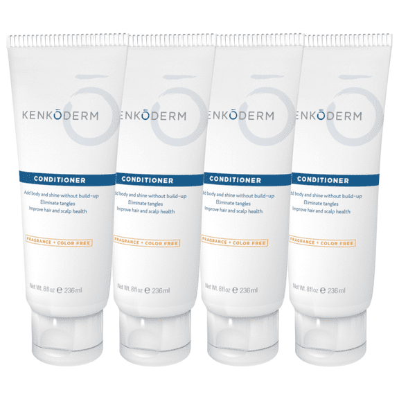 Kenkoderm Conditioner for Sensitive Hair and Skin - 8 oz Bottle (4 Bottles)