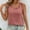 Rose Gold, variant on Summer Plus Size Women's Tank Tops V-neck Ruffled Solid Color Sweet Sleeveless