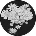 thumbnail image 1 of Ahgly Company Machine Washable Indoor Round Transitional Night Black Area Rugs, 6' Round, 1 of 7