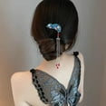 thumbnail image 4 of Elegant Hair Clips for Women with Fan Tassel and Inverted Comb Hairpins Step Rocking Barrettes, 4 of 5
