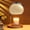 White, variant on Aroma Wax Melting Lamp Retro Wood Storage Tray Glass Candle Warmer Desk Lamp Bedroom Bedside Ambient Table Lamp Home Decor US Plug for Valentine's Day