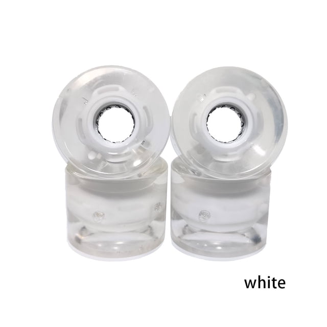stanreset 4 Pcs Roues de Skate Remplacement Composant Modifié Sport de Plein Air Composants Roulants Universel Roues à Roulettes en Ligne Modification Blanc
