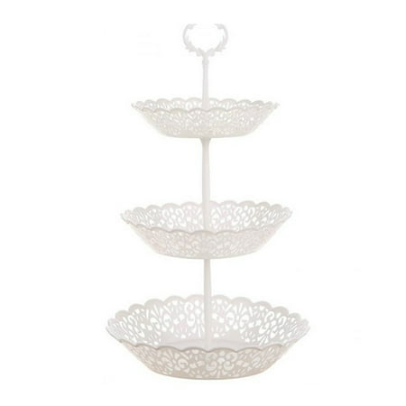 

QILIN 1 Set Snack Plate Space-saving Detachable Nordic Style 3 Tiers Fruit Tray Table Decoration