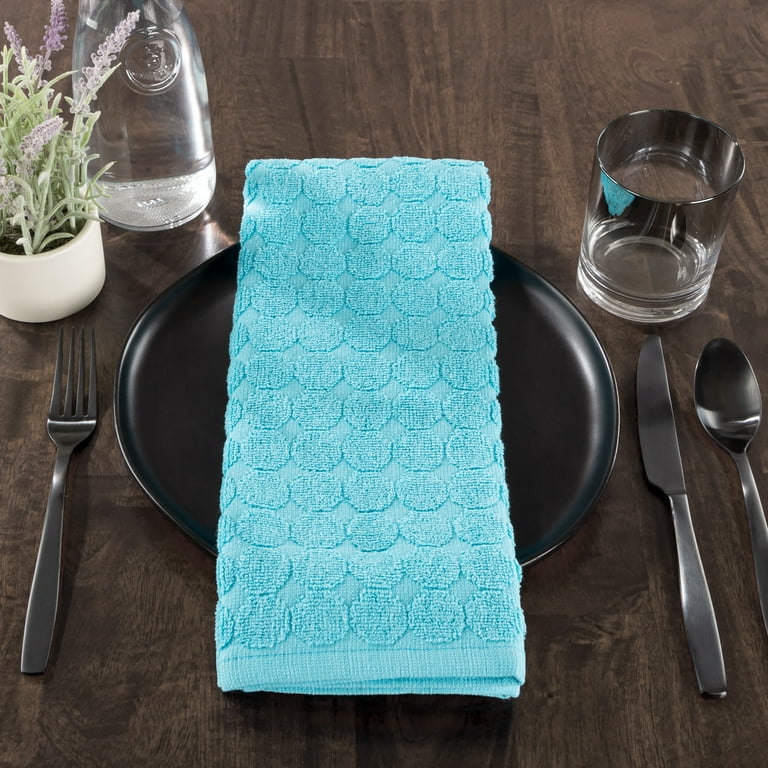 8 pack 100% Cotton Kitchen Towels with Modern Circle Pattern by