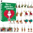 thumbnail image 1 of Christmas Grinch Countdown Blind Box Creative Cartoon Green Monster Popular Earrings, 1 of 5