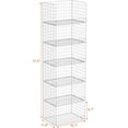 thumbnail image 5 of Huxidaja 6-Tier Stackable Closet Organizers, Foldable Iron Mesh Baskets for Clothes Storage, White, 5 of 8