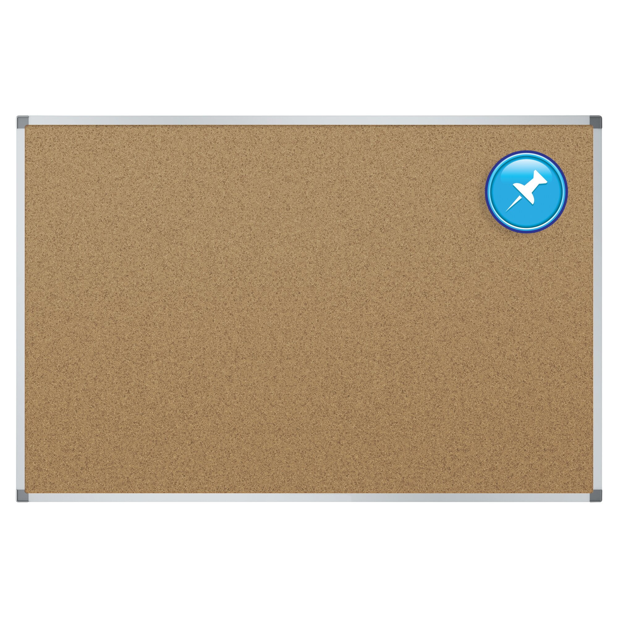 Quartet Basic Cork Bulletin Board 3 x 2 Aluminum Frame Cork Boards