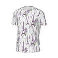 thumbnail image 6 of Wukai Lavender Flowers Print Men's Short-Sleeved Mesh T-Shirt,Quick-Dry Short Sleeve Workout T-Shirt-5X-Large, 6 of 8