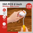 thumbnail image 3 of Fundas para Rodillos de Pintura Leumoi 150 piezas 15 cm Microfibra Pelo 1.3 cm, 3 of 6